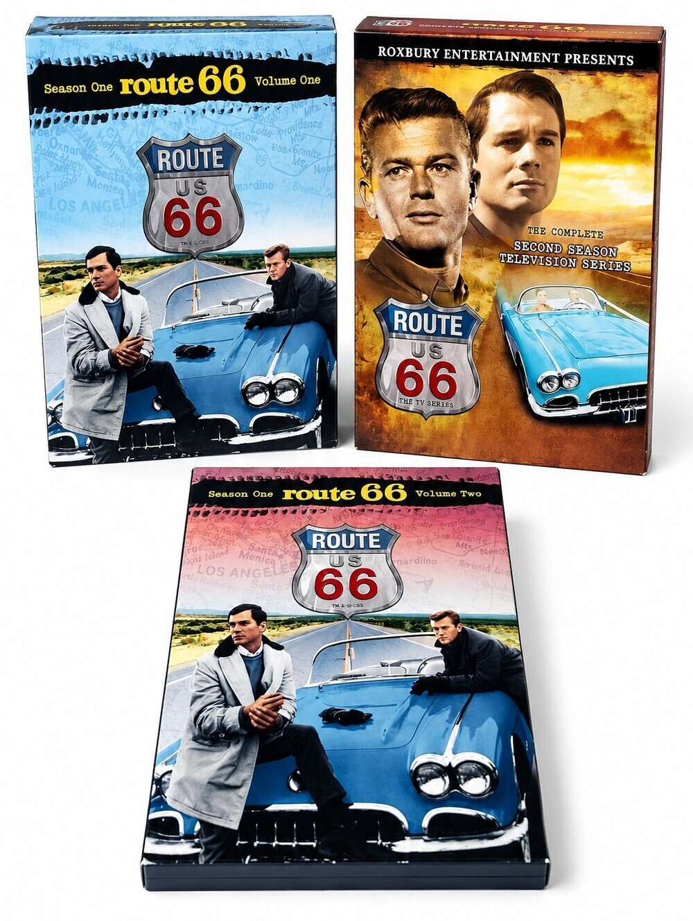 Route 66 TV Series Complete Seasons 1-3 Boxed DVD Sets Martin Milner, Maharis+
